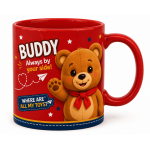 Buddy Ceramic Coffee Mug – Where Are All My Toys? – Red Edition – 11 oz