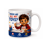 Jimmy Ceramic Coffee Mug – Where Are All My Toys? – 11 oz